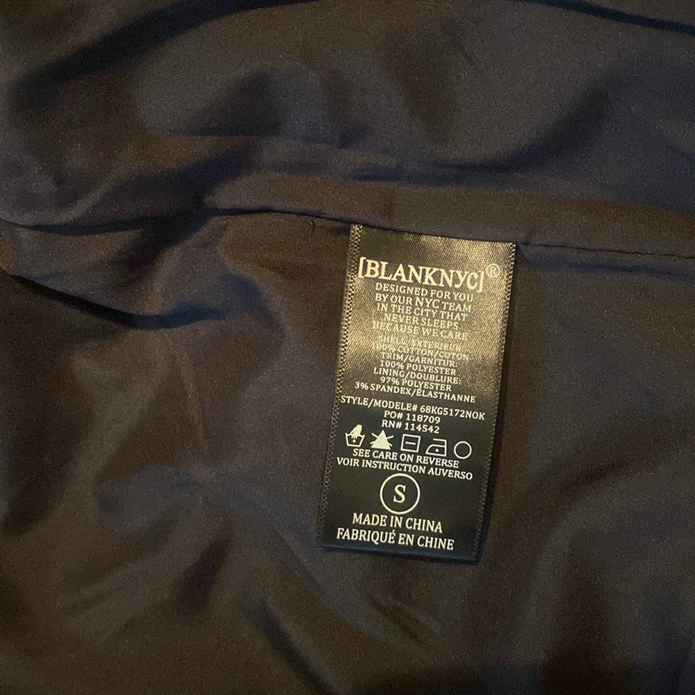 Blanknyc Black Crepe Moto Jacket Tags Size S - Picture 6 of 6